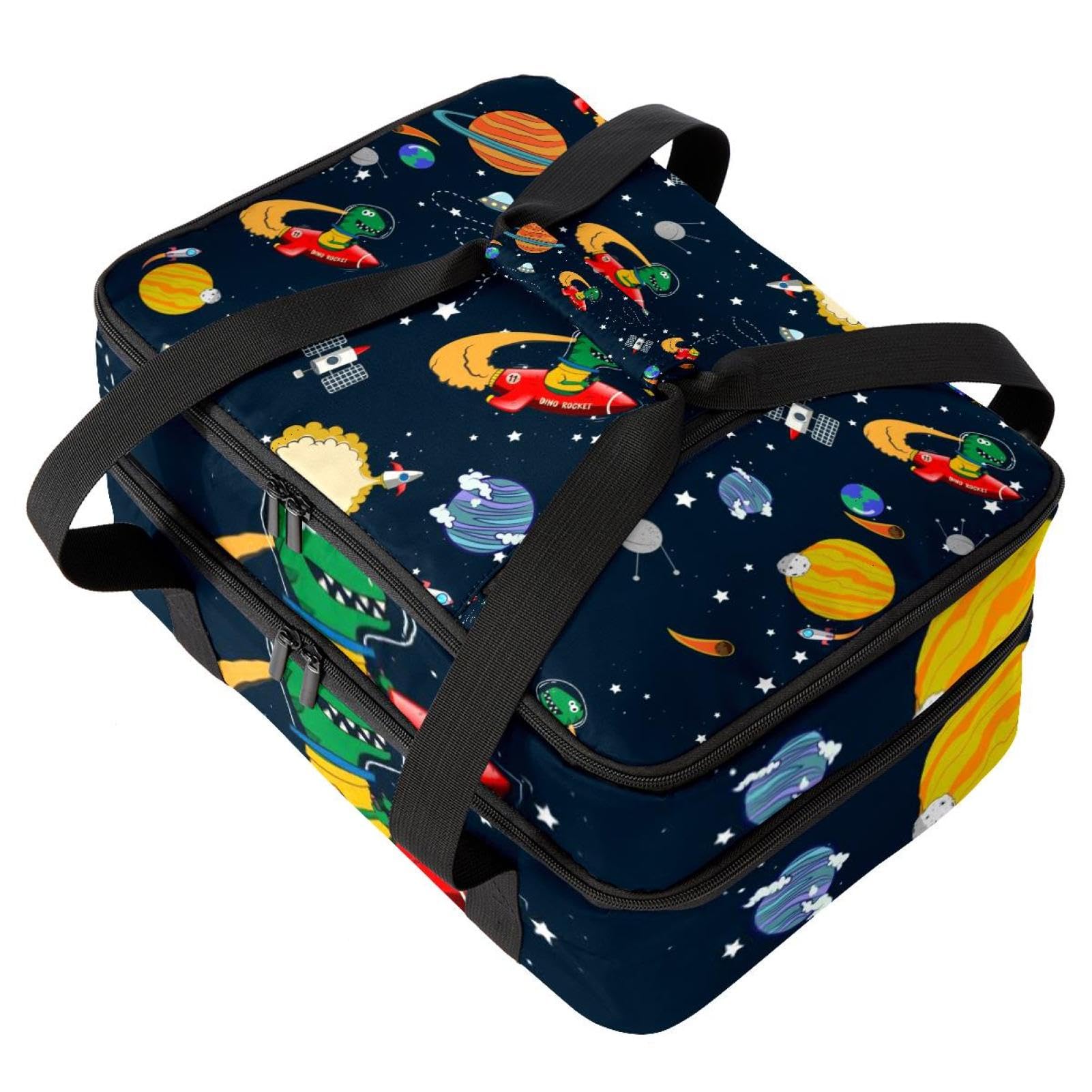 Grand sac à déjeuner isotherme pour homme et femme, double couche, étanche, étanche, réutilisable, sac fourre-tout pour le travail, l'école, le pique-nique, la plage, le camping, les voyages, motif