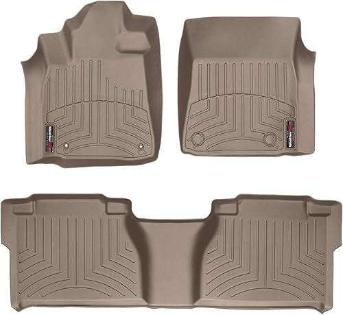 Miniatura 9 de WeatherTech Revestimientos de suelo personalizados para Toyota Tundra - 1 y 2 fila (442771-440932), negro
