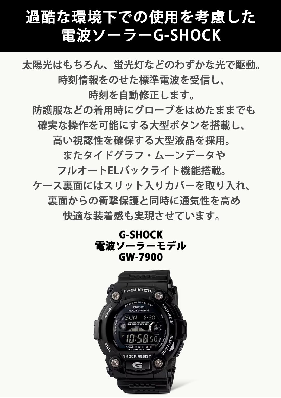 Casio G Shock GW-7900B-1JF Tough Solar genuine national [Japan Import]