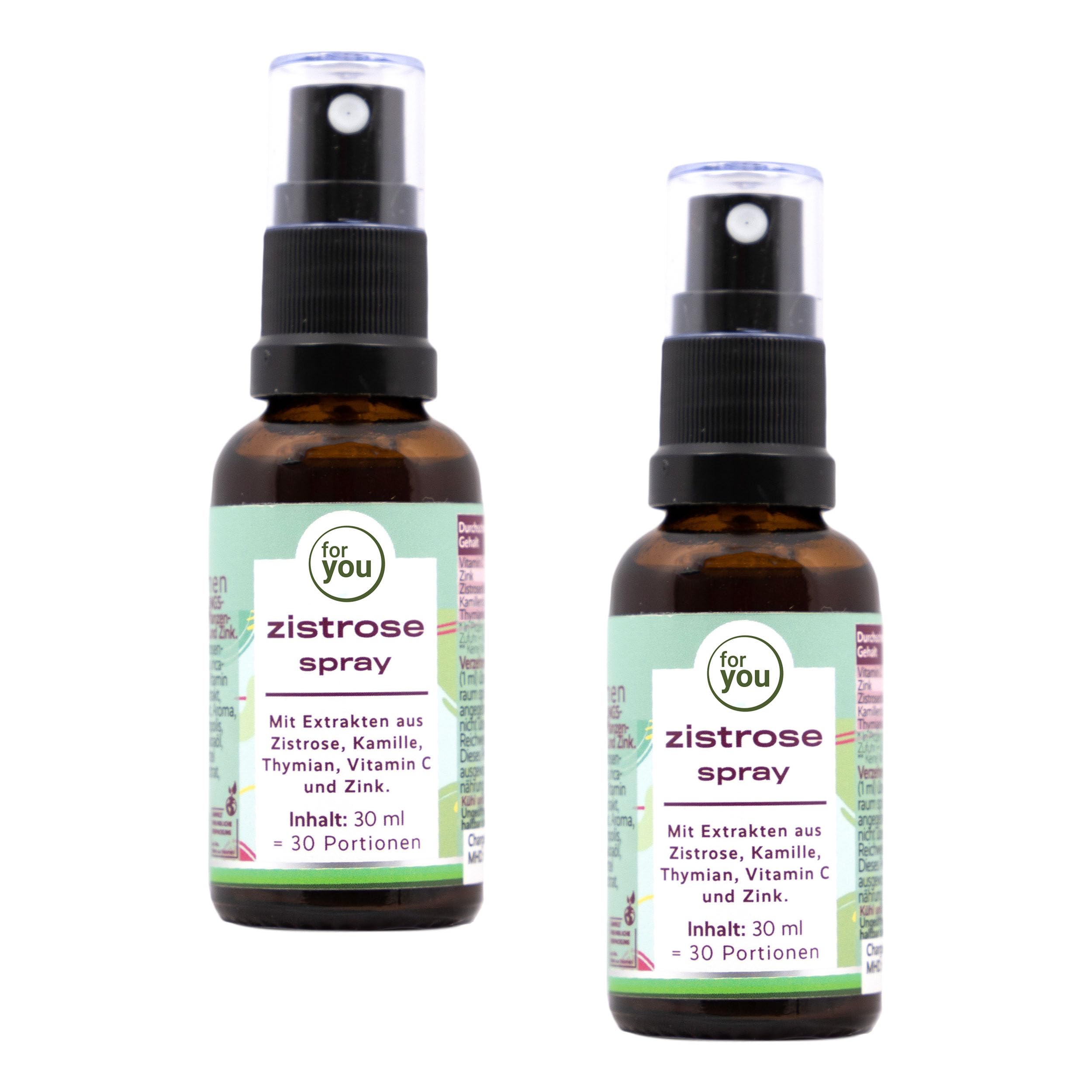 for you Zistrose Halsspray - 2x30 ml Doppelpack Rachenspray bei Akuten Beschwerden im Hals - mit Extrakten aus Zistrose, Kamille & Thymian, sowie Akazienhonig, Propolis, Manukahonig, Vitamin C & Zink