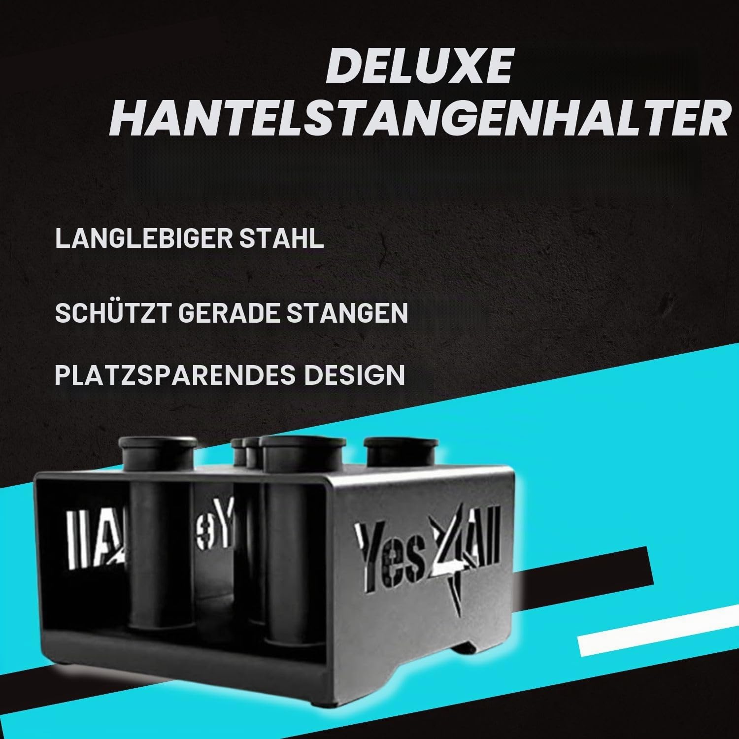 Yes4All Vertikale Langhantelständer für 50mm Langhantel - Home Gym Bar Holder Stand for Up To 9 Stagen - Langhantelablage, Hantelablage, Stangen-Halterung