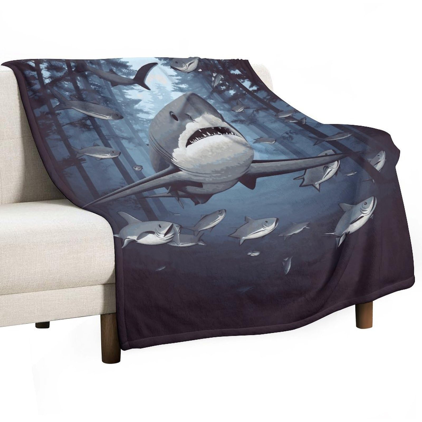 Couverture requin pour canapé : l'accessoire idéal pour vos soirées cocooning en famille