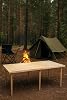 practicaloutdoor Folding Camping, Picnic and Garden Table 70x150 cm - Raw Natural Color