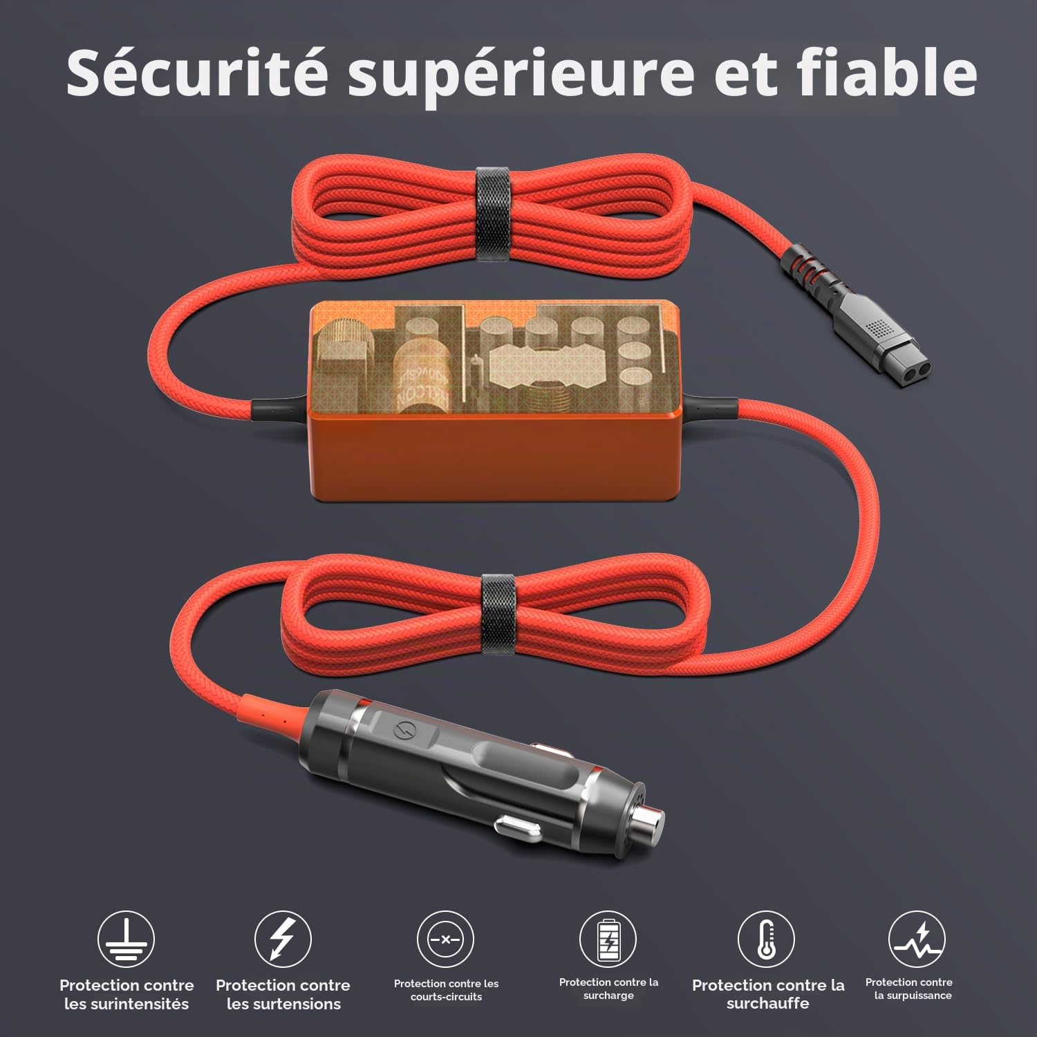 KFD 118W Alimentation Chargeur de Voiture pour ASUS Acer Chromebook HP Laptop Pavilion Compaq Dell Samsung Sony Toshiba IBM Medion LG 12V-24V Dual Port Auto Adapter DC Adaptateur