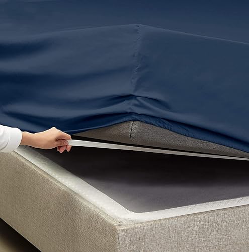 Miniatura 4 de Clara Clark Sábana bajera ajustada individual Stay Fitted, solo sábana bajera! Mantén el ajuste en el colchón con tiras elásticas en las esquinas,