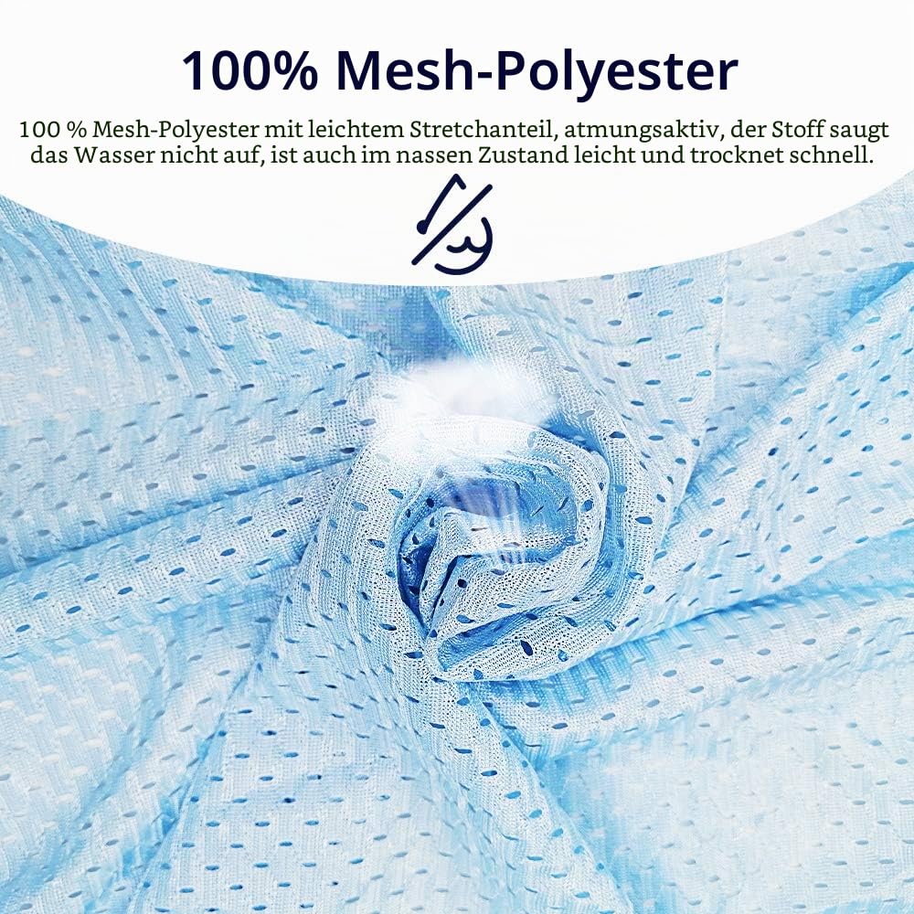 Adjustable Baby Wrap Baby Water Ring Sling, Breathable Quick Dry Baby Carrier Mesh Fabric Perfect for Summer, Swimming, Pool, Beach (Light Blue)