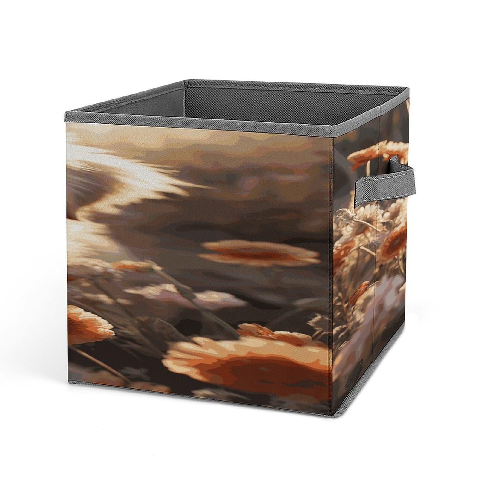 Fekiloot Style Golden Retriever And Flowers Storage Bins Storage Baskets