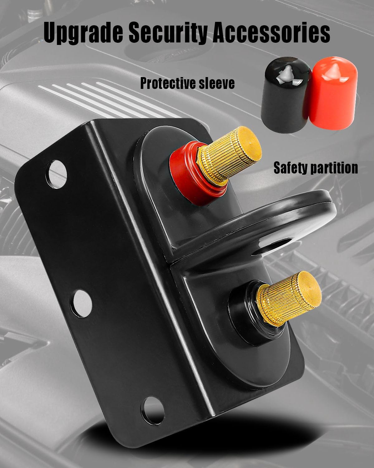 Waterproof Remote Battery Terminals, Battery Jump Post Kit with Cable and Mounting Bracket, Heavy Duty Battery Relocation Kit for UTV ATV Car Trucks RV Tractor Boat, Terminal Jumper Charging Tool