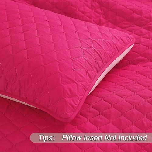 Miniatura 5 de Exclusivo Mezcla Juego de ropa de cama reversible ultrasónica con fundas de almohada, edredones ligeros tamaño Queen, colchas suaves para todas las