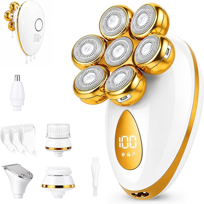 HACLIPPER Barbeador elétrico feminino com cabeça flutuante 7D