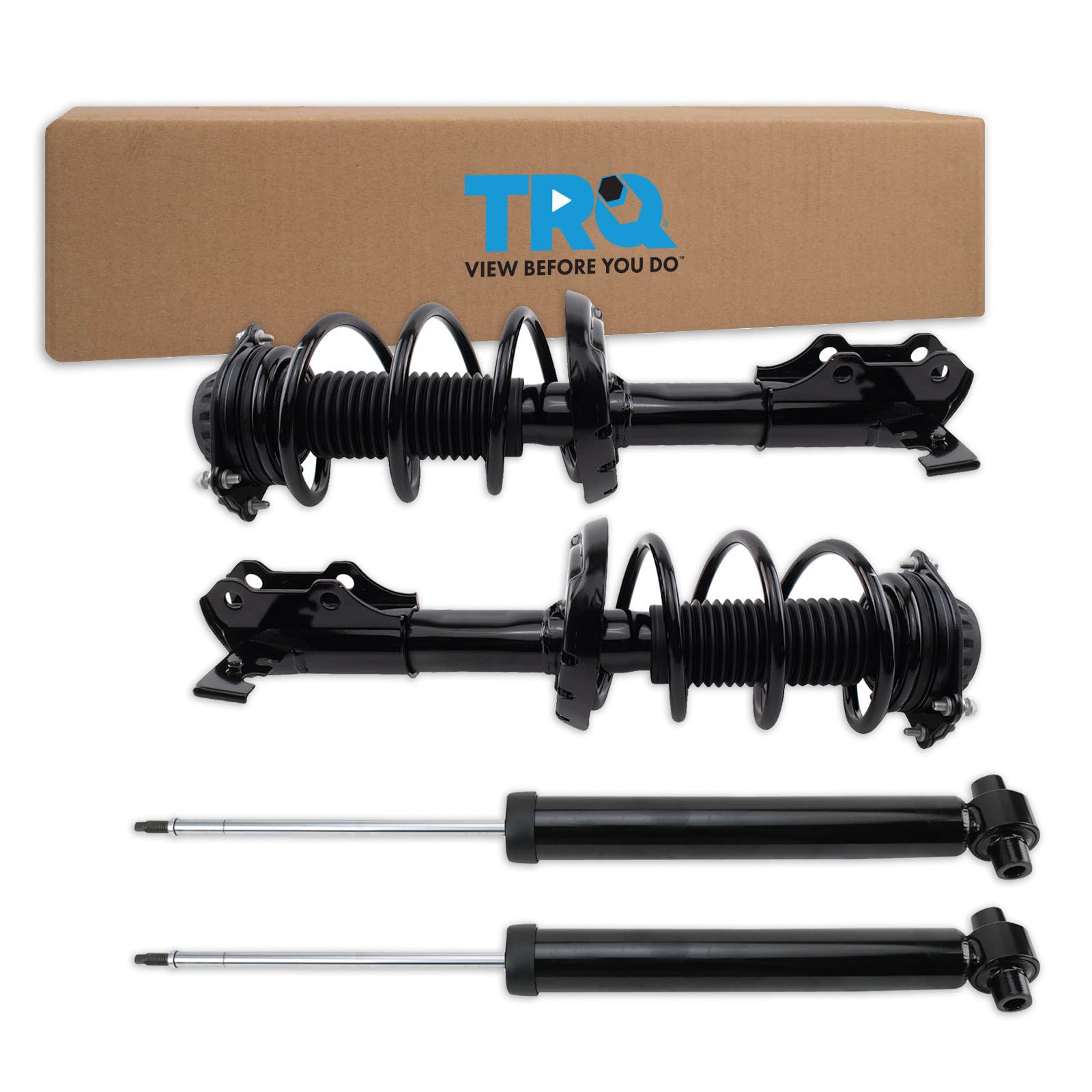 TRQ Front and Rear Complete Strut Assembly &amp; Shock Absorber Kit Complete Strut &amp; Coil Spring Assembly Compatible with 2018-2022 Chevrolet Equinox 2018-2021 GMC Terrain