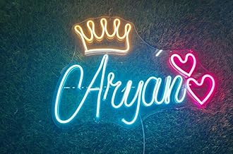 “Custom Neon LED Sign – Perfect for Bedroom, Wedding & Gift Decor”| “Personalized Neon Light – Unique LED Wall Decor for Home & Café”| Aesthetic LED Sign for Home & Gifts””| Per later size (6x6)