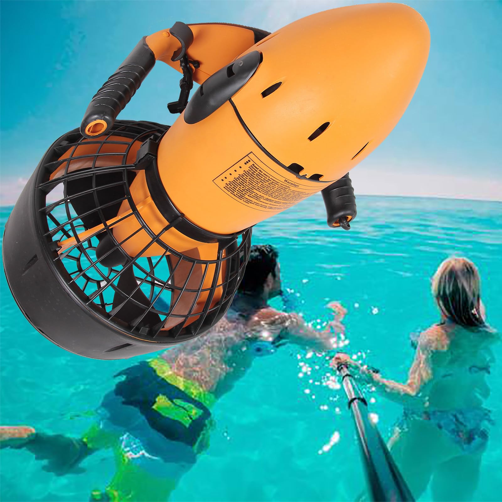 Scooter de Mer sous-Marin, Propulseur d'eau à Double Vitesse, Haute Sécurité, Peut être Utilisé dans 30 Mètres d'eau,2battery-500W