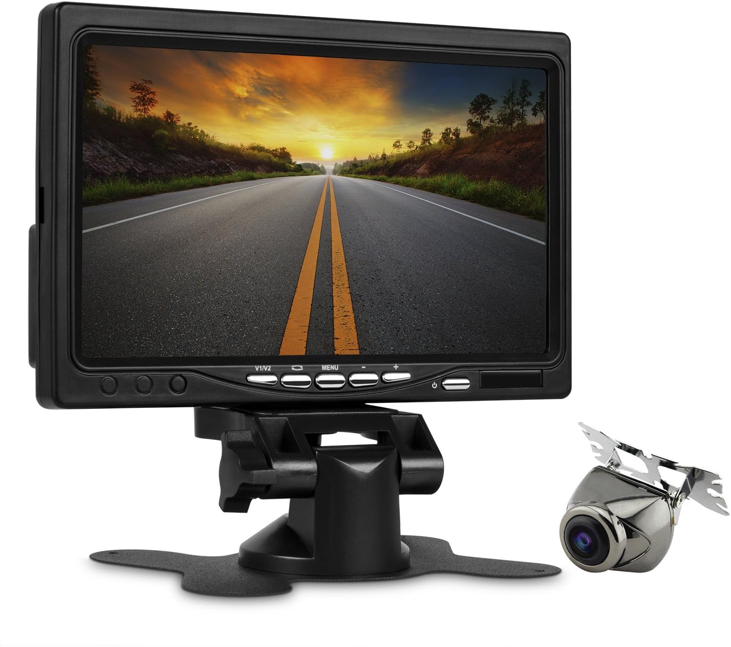 Rearview Reverse Back-U Camera Kit with LCD Display Monitor Wide 170° Viewing Angle NTSC IP67 Waterproof (WRC-LCD-WRC-117-PACK)