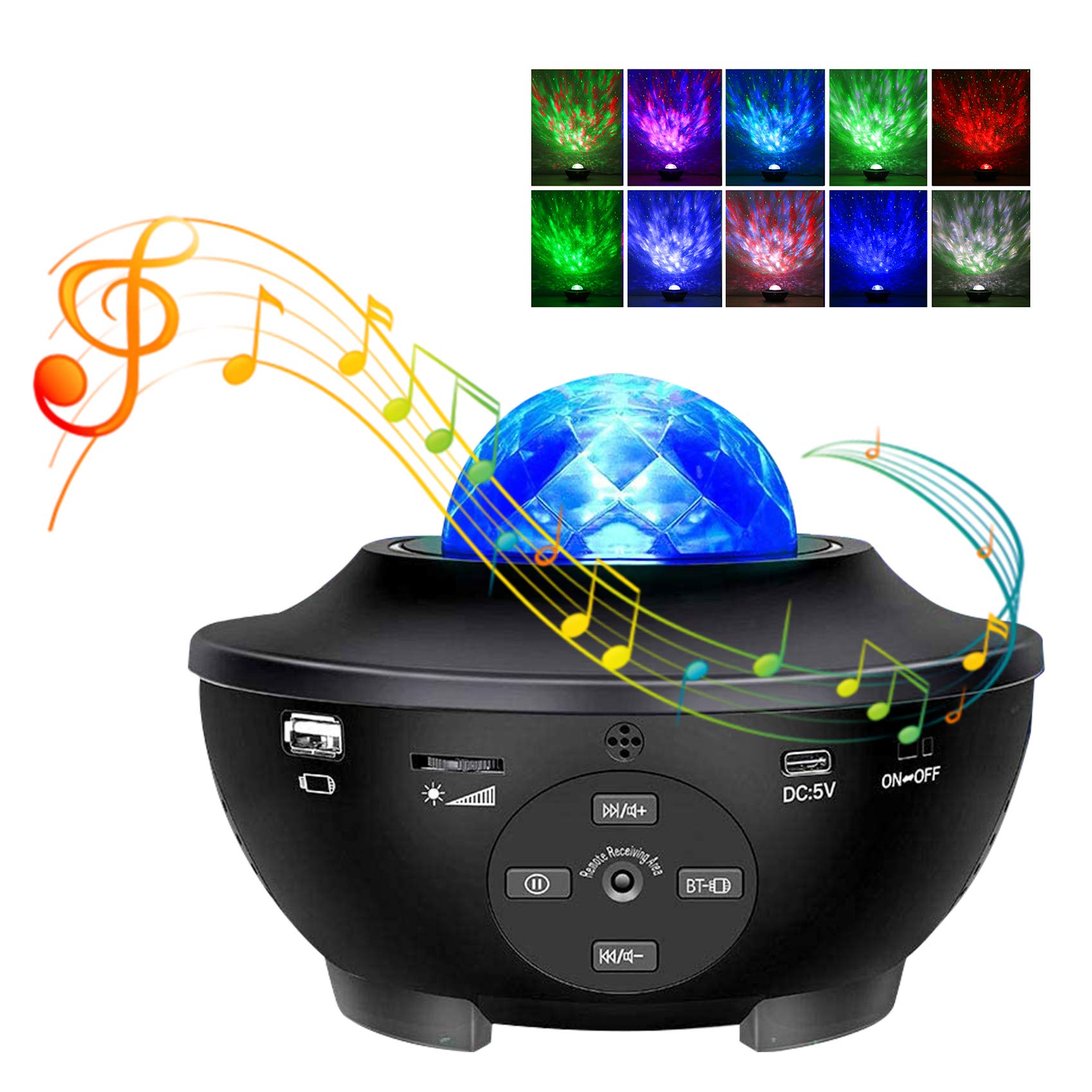 Star Projector, 3 in 1 Galaxy Night Light with Remote Control & Music Speaker, Voice Control & Timer, Starry Light Projector for Baby Kids/Decoration/Birthday/Party/Bedroom