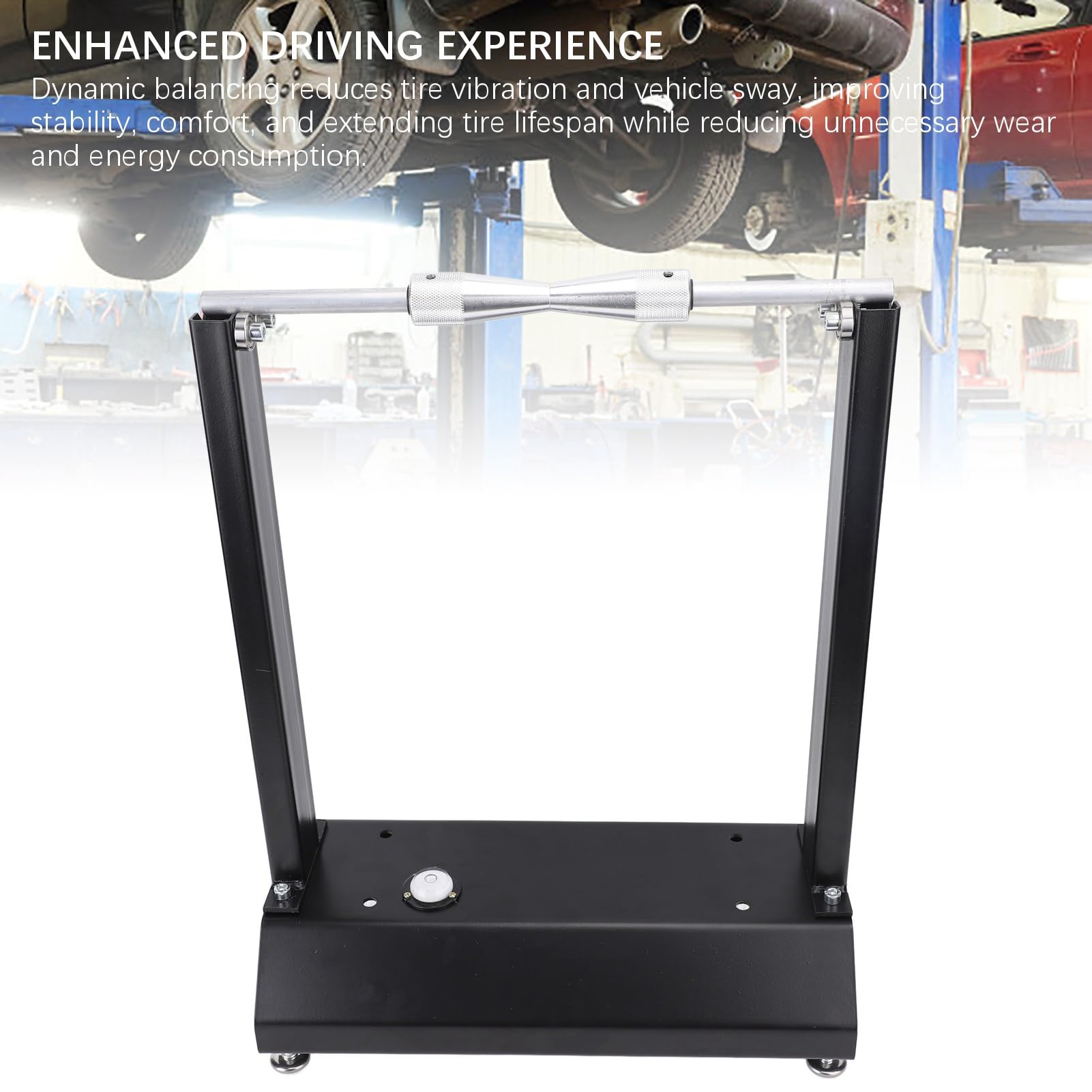Equilibrador de Ruedas de Motocicleta Mejorado, Soporte Universal de Equilibrio de Neumáticos de Alta Resistencia con Conos de Centrado Ajustables, Herramientas de Equilibrio de Alineación