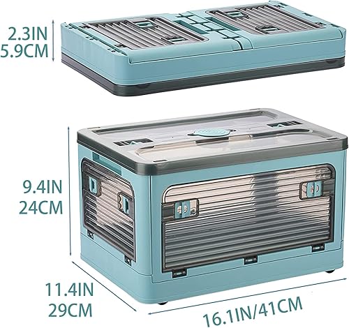 Miniatura 2 de Organizador de plástico para maletero, organizadores y almacenamiento de armario, contenedores de almacenamiento plegables de 7 galones, artículos