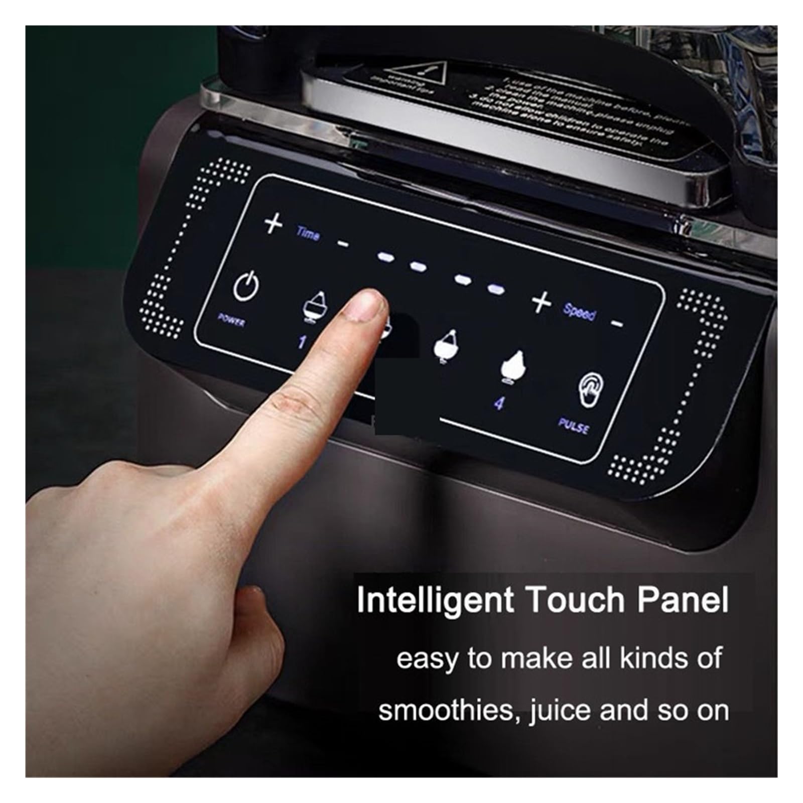 Licuadora Profesional Inteligente De 2 Litros Y 2200 W Con Temporizador, Exprimidor, Procesador Alimentos Alta Potencia, Batidos Hielo, Trituradora AgitacióN Vigorosa(Black)