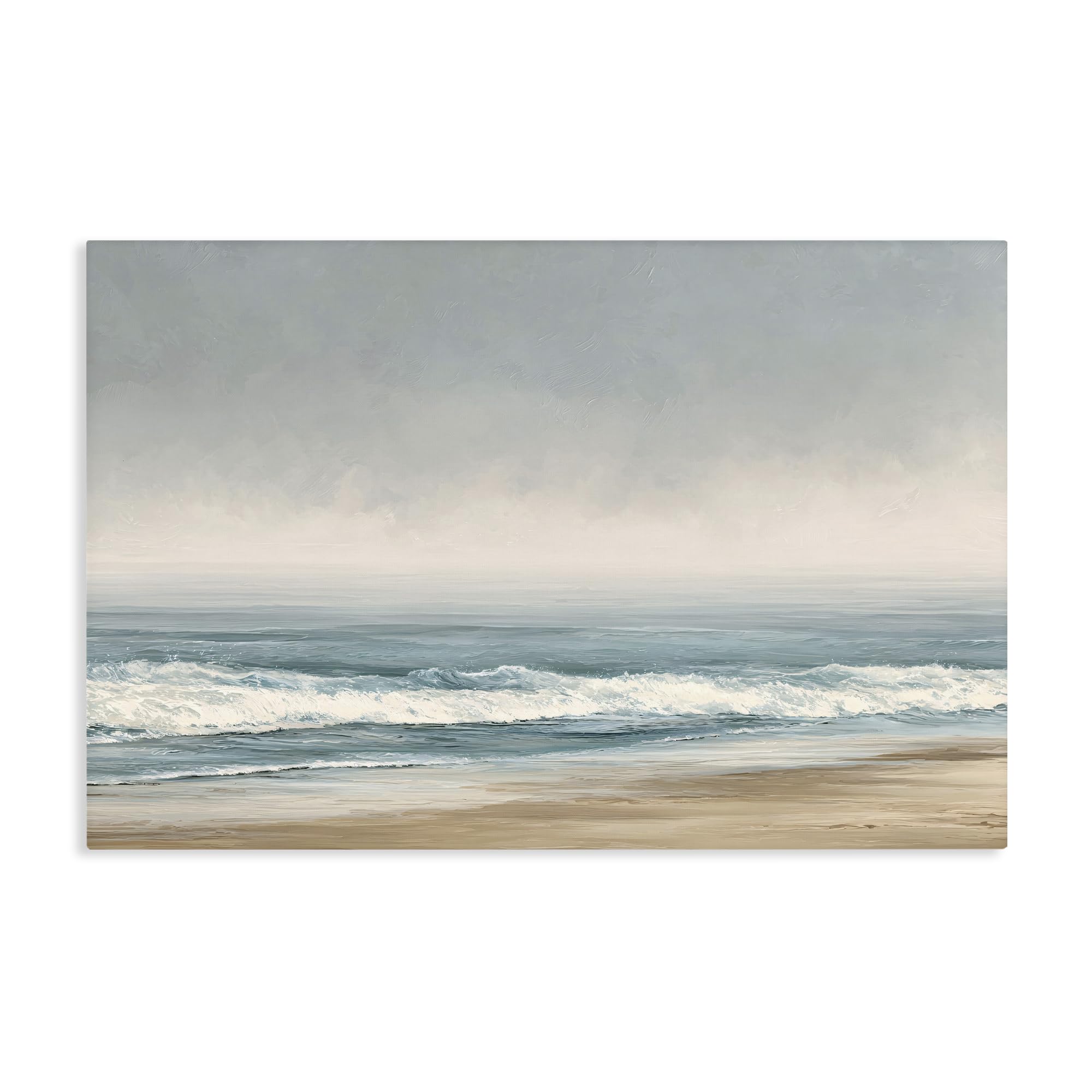 Stupell Industries Unframed 'Tranquil Mist Beachscape'| Canvas Art