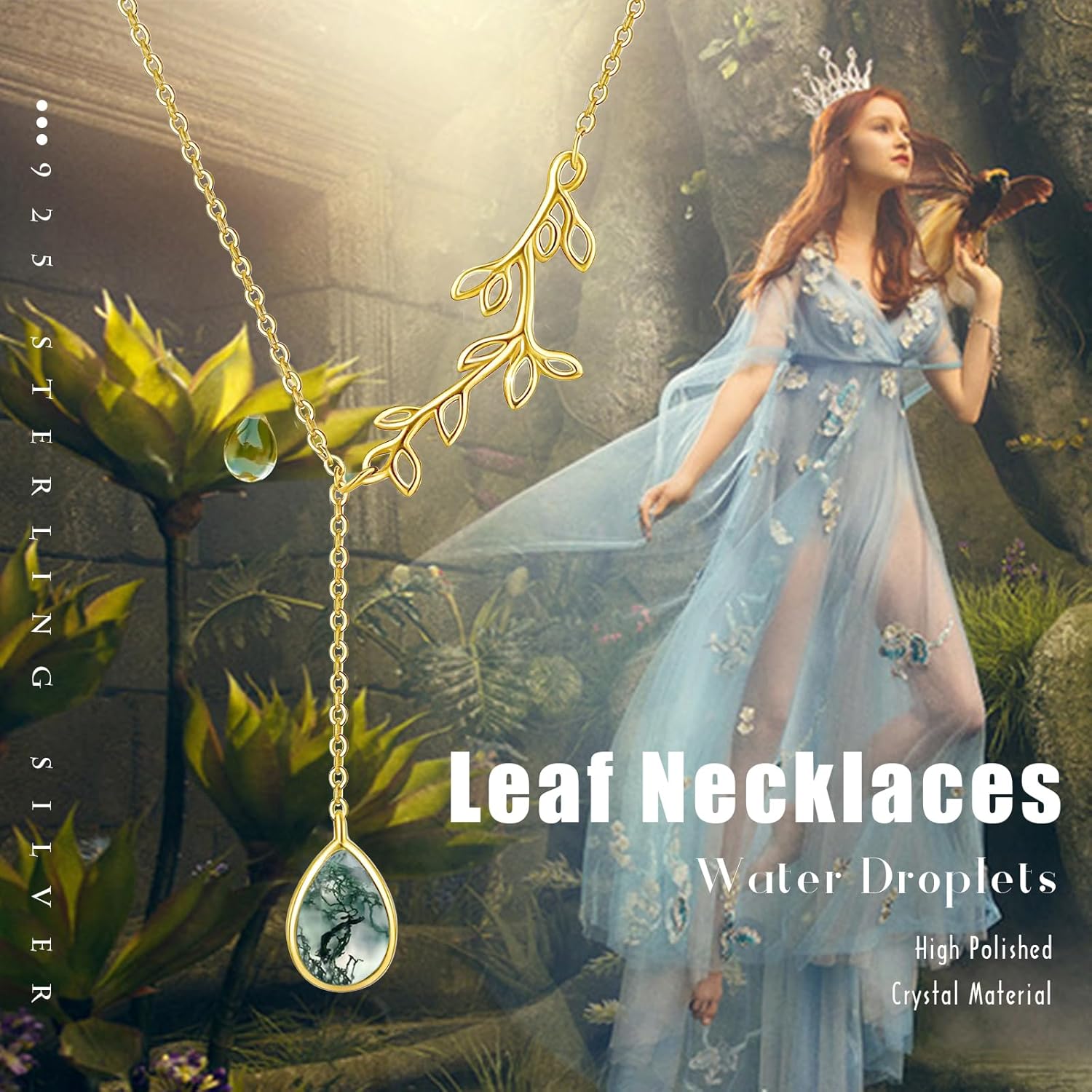 Leaf Necklace for Women 925 Sterling Silver Leaf Pendant Necklace Y Chain Necklace Jewelry Gift for Women - Image 6