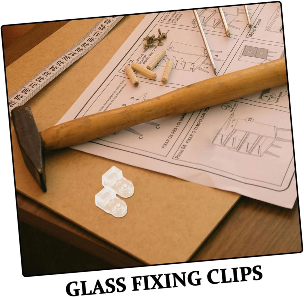 30pcs Cabinet Glass Retainer Clips High Strength Mounting Clamps for Mirror and Cabinet Doors Easy to Clean Stable Glass Retainers with Screws for Seamless Integration