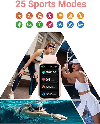 Miniatura 2 de Rastreador de fitness con frecuencia cardíaca 247, oxígeno en sangre, presión arterial, rastreador de sueño, rastreador de actividad impermeable