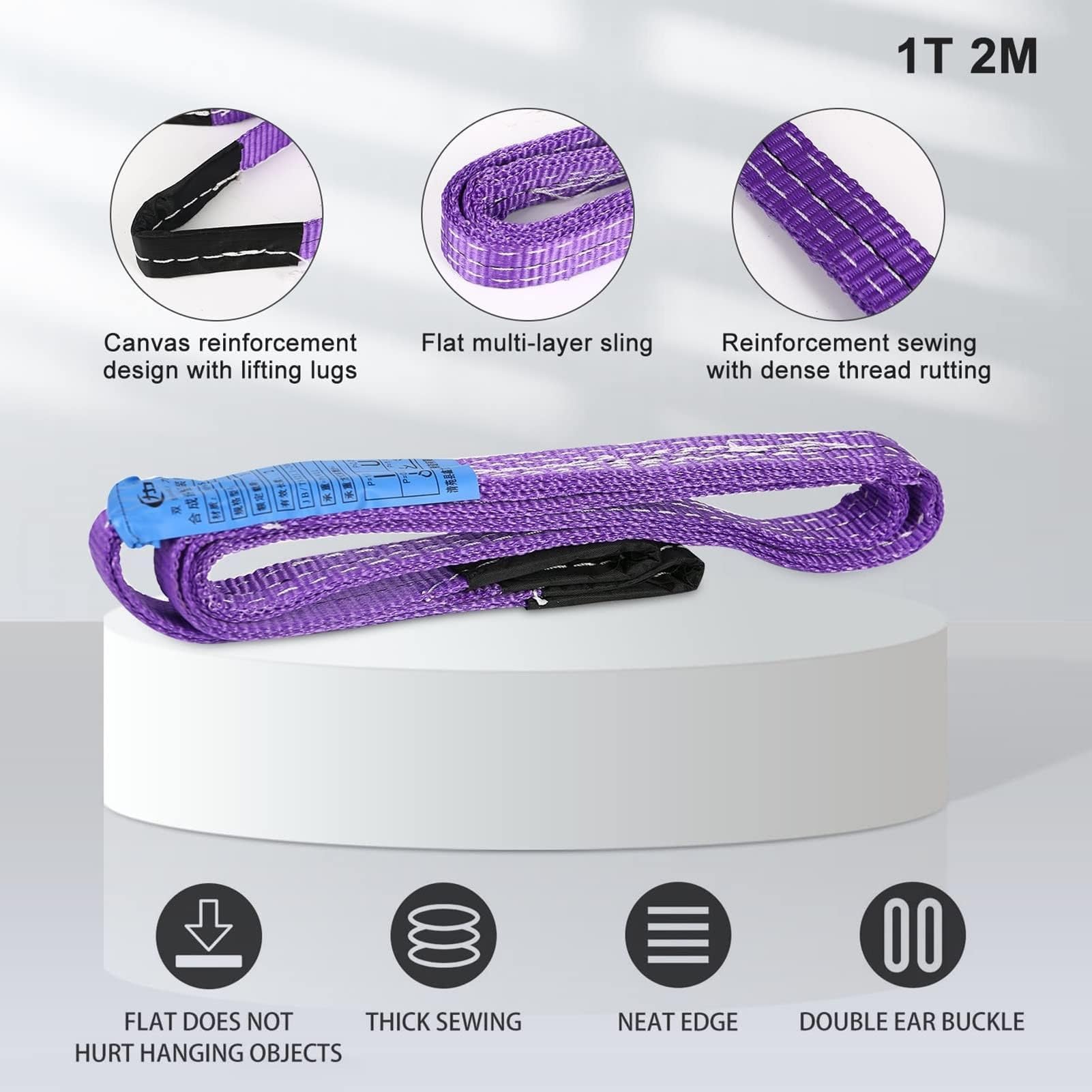 Eslingas De Red De Seguridad para Elevación, Red De Izaje Plana De Poliéster con 4 Eslingas, Redes De Escalada para Exteriores, Redes De Carga para Furgonetas(1.5 X 1.5M/Mesh 10cm/Load 2t)