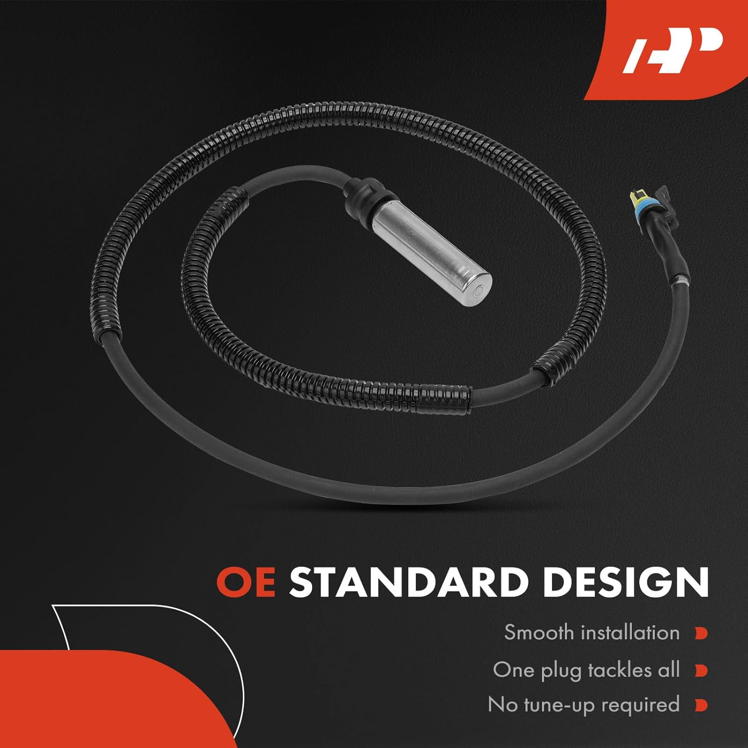 A-Premium Front Side ABS Wheel Speed Sensor Compatible with Chevrolet, GMC Models - C6500 Topkick 2003-2008, C7500 Topkick/C6500 Kodiak/C7500 Kodiak 2003-2009, T6500/T7500 2004-2009, 2-PC Set