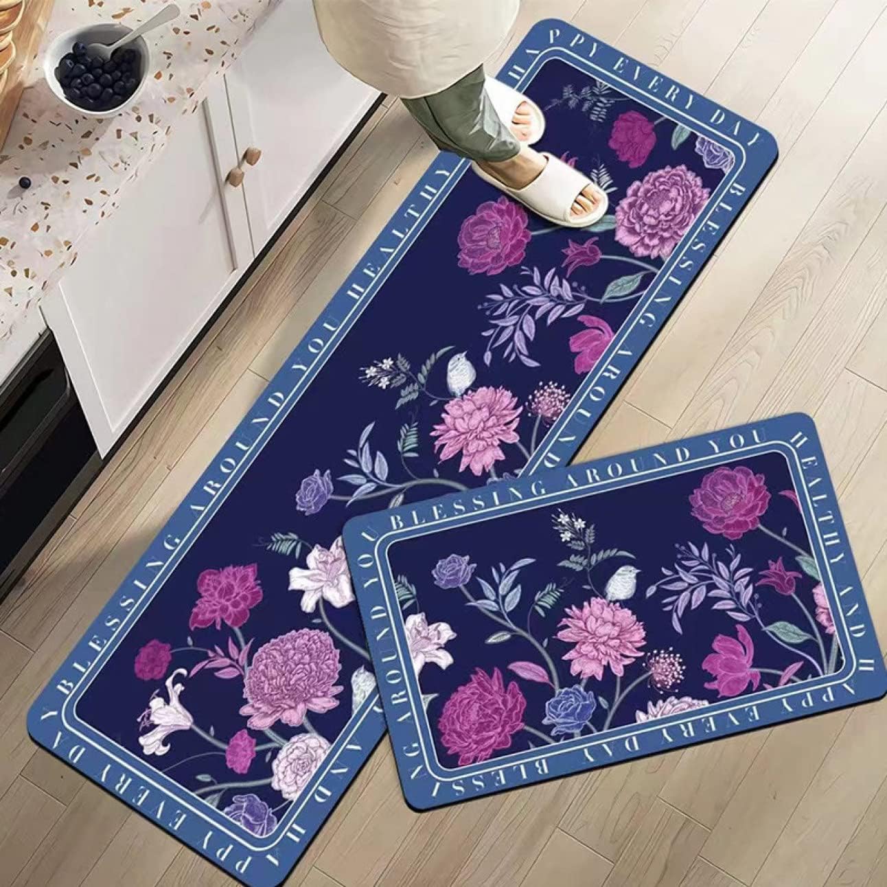 [DLAWF] キッチンマット 抗菌 滑らない 柔らかい 速乾 吸水 収納に便利 吸水性 浴室 洗面所 玄関 吸水マット キッチン