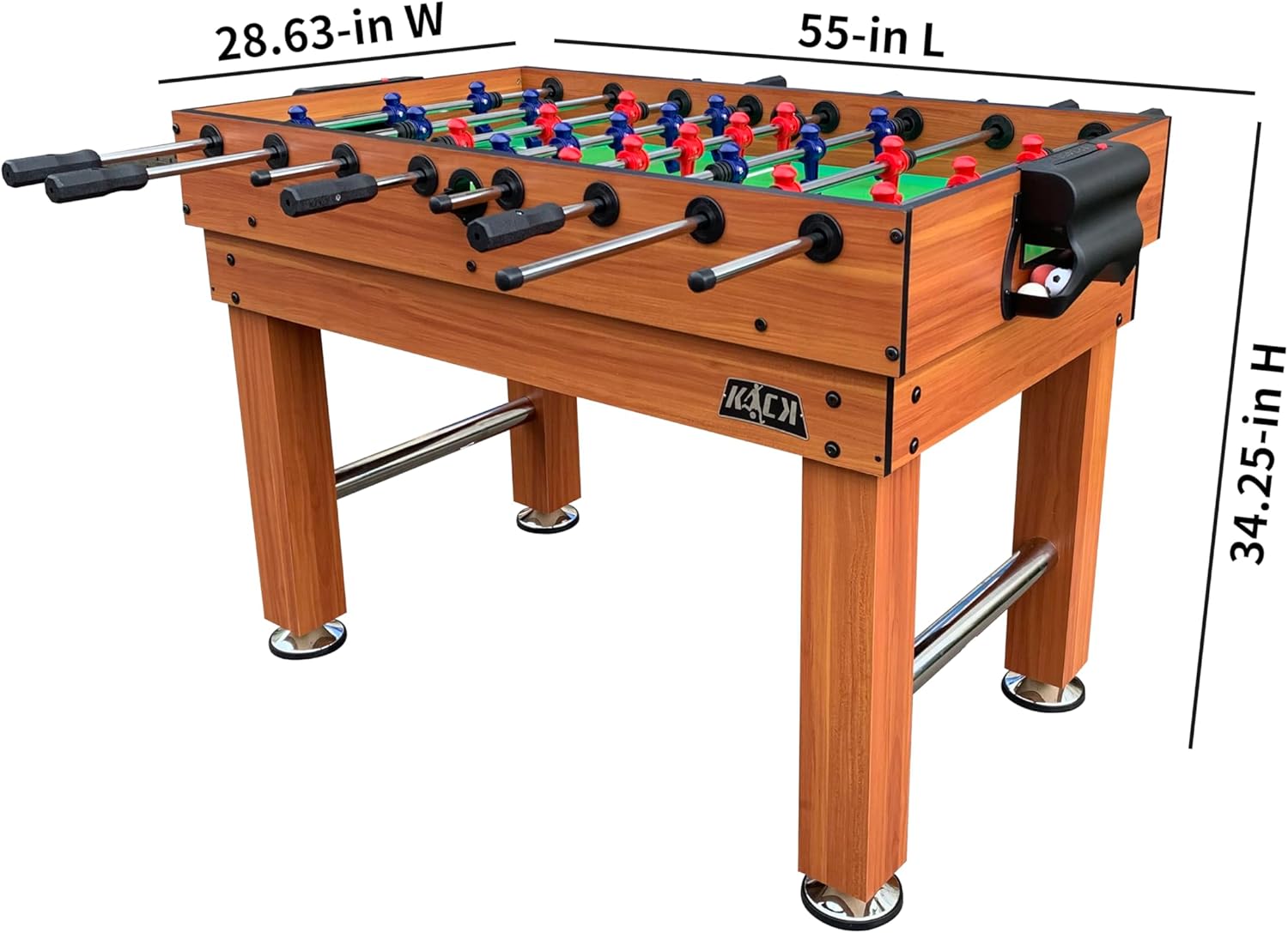 KICK Pentacle 55" 5-in-1 Multi Game Table – Foosball, Billiards/Pool, Push Hockey, Shuffleboard & Bowling