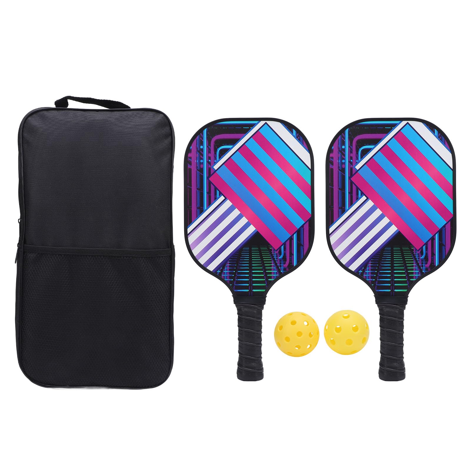 Generic Racchetta da Pickleball in Fibra di Vetro, Design di Ampia Superficie per Allenamenti e Partite, Perfetta per Tutti i Livelli di abilità, 2 Racchette