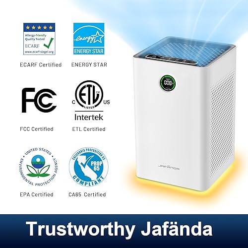 Miniatura 2 de Jafända Purificadores de aire para habitación grande del hogar, control inteligente WiFi y Alexa, filtro True HEPA 13 con carbón activado, 1190 pies