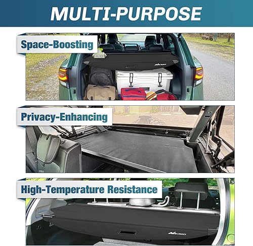 Vista 45 de Nilight Cubierta de carga para maletero para Toyota RAV4, accesorios 2013 2014 2015 2016 2017 2018, cubierta de seguridad retráctil para carga