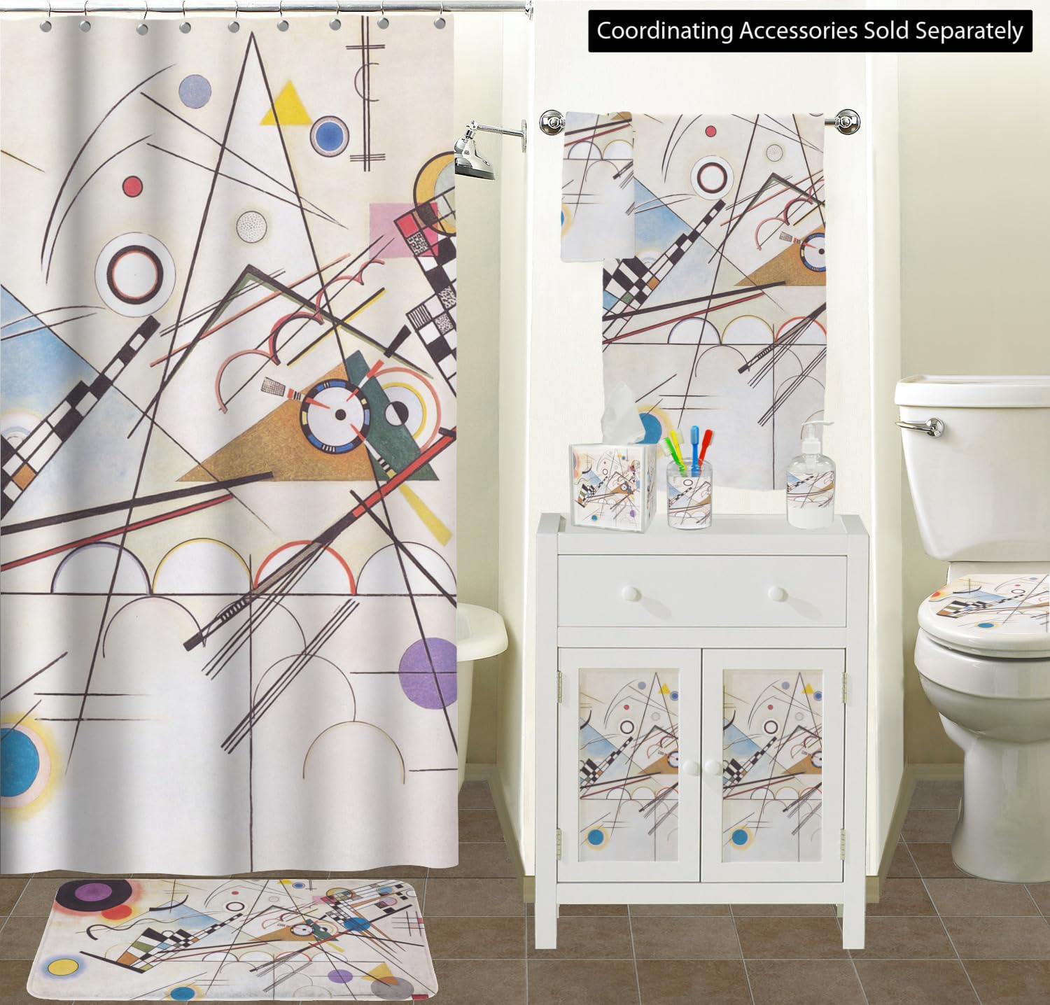 RNK Shops Kandinsky Composition 8 Toilet Seat Decal - Round