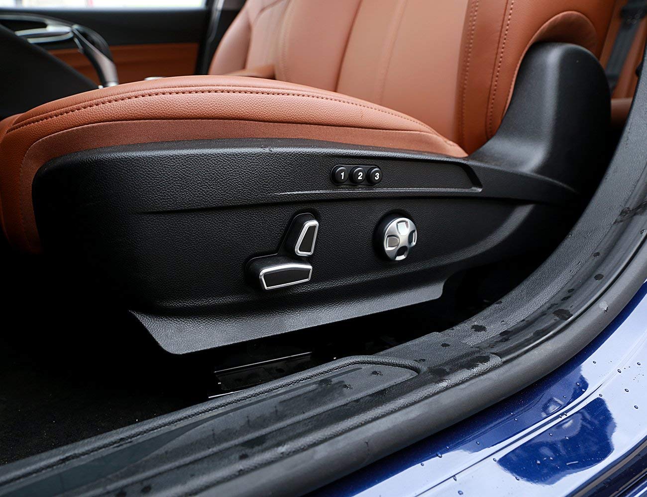 per Levante 2016 2017 per Ghibli 2014-2017 per Quattroporte 2013-2017 Set da 6 pezzi/Set di coperture per pulsanti di regolazione dei sedili in ABS cromato per Alfa Romeo Giulia Stelvio 2017