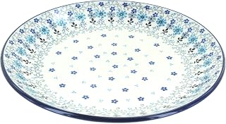 Blue Rose Polish Pottery - Blue Celeste Dinner Plate - 10.5" Diameter - Great for Everyday Dining, Casual Dining, or as Formal Dinnerware