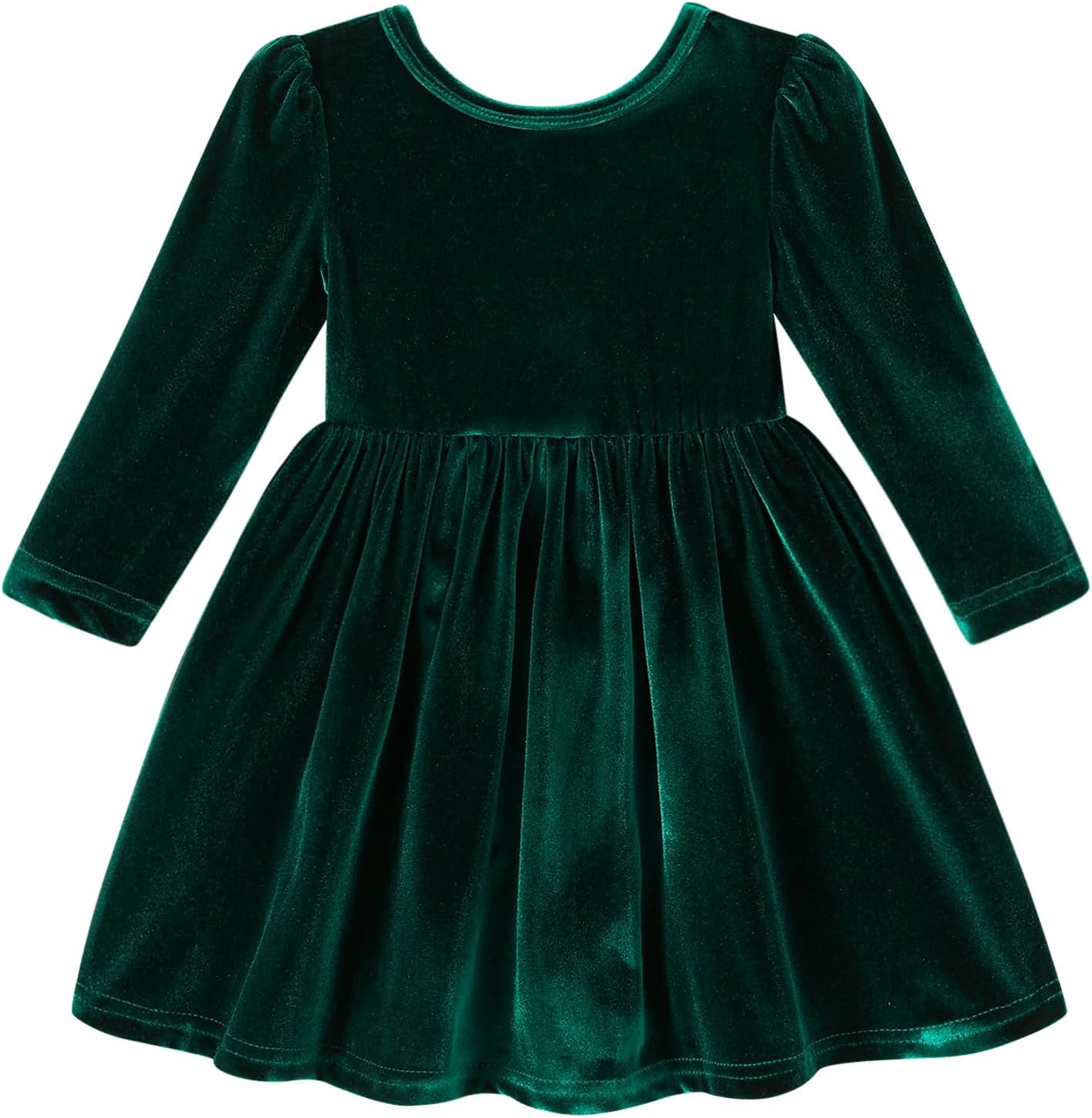 YOUNGER TREE Toddler Fall Dress Girl Winter Clothes Long Sleeve Velvet Dresses Princess Party Outfits