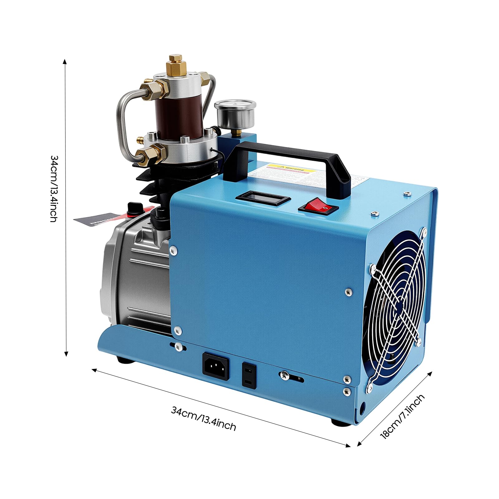 Elektrischer PCP kompressor 4500 PS, Luftkompressor Tauchkompressor, 300 Bar 1800W, 13gal/min Luftdurchsatz, Ideal für Tauchflaschen, Paintball-Tanks, Luftdichtheitsprüfungen