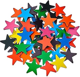 Outus 120 Pcs Small Magnetic Stars - Cute Colored Star Shape Magnets for Kids Reward Chart, Classroom, Whiteboard, Refrigerator & Office Kitchen Decoration(Classic Color)