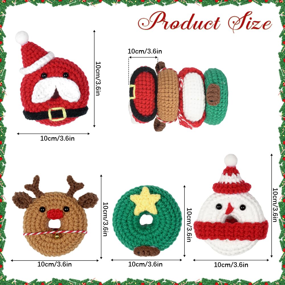 SUNNYCLUE Christmas Crochet Kits Xmas Snowman Elk Santa Claus Crochet Starter Kit Step-By-Step Video Tutorials Instructions Complete Crochet Kit for Beginners Adults DIY Knitting Gift Supplies - Image 2