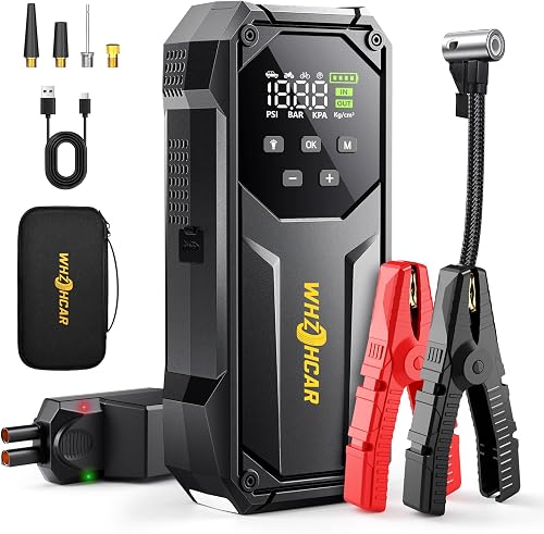 Batterie 9000A Démarreur Auto 160PSI Gonfleur 12V Essenc Booster