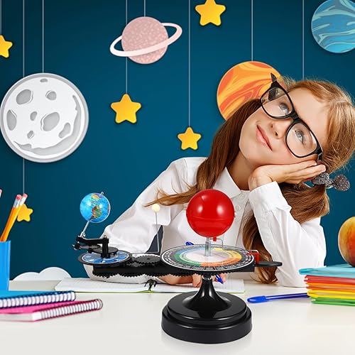 Miniatura 3 de Kit de modelo del sistema solar – Luna de la Tierra gira alrededor del Sol – Kit de experimento científico modelo de enseñanza para adolescentes