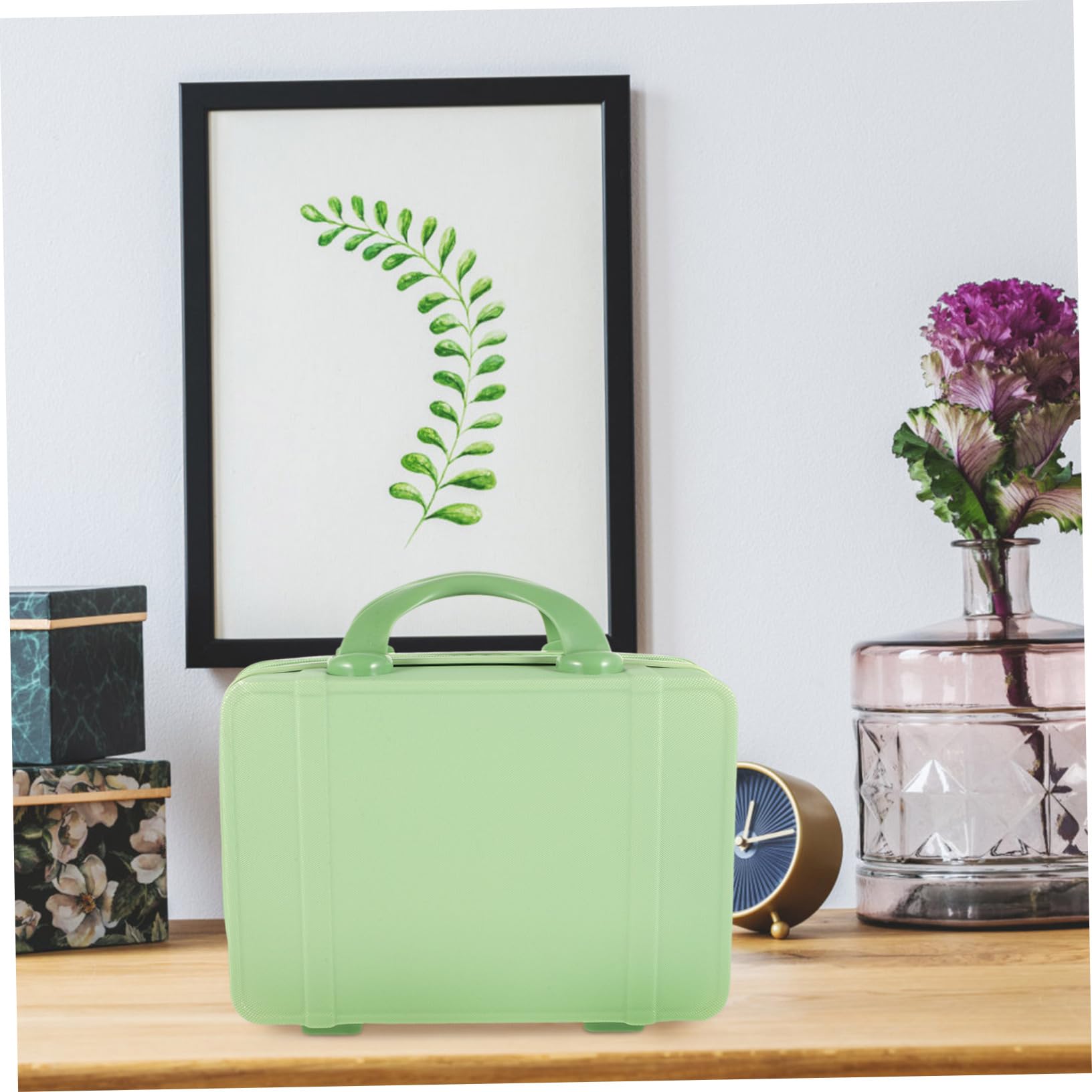 BESPORTBLE 14-Zoll Kosmetikkoffer für Damen Leichte Abs Hartschale Tragbar Multifunktional Stilvoll für Reise und Make Up Aufbewahrung