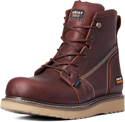 ARIAT Bota de trabajo impermeable con cuña para hombre, 6 pulgadas