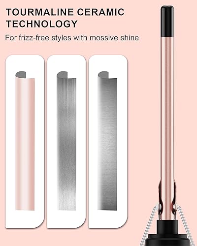Miniatura 8 de Varita rizadora pequeña de 38 pulgadas para cabello corto y largo, rizador de cerámica de barril pequeño de 0.354 in para rizos apretados con 5