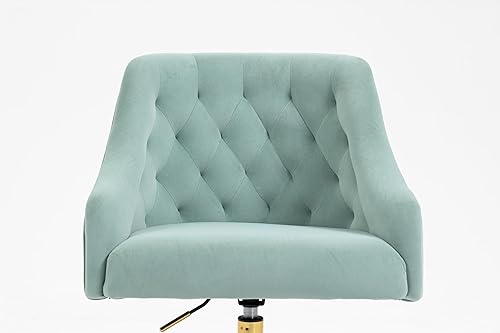 Miniatura 10 de Silla moderna de oficina en casa, silla de escritorio con ruedas, silla giratoria de tocador, silla de maquillaje, sillas ajustables en altura para