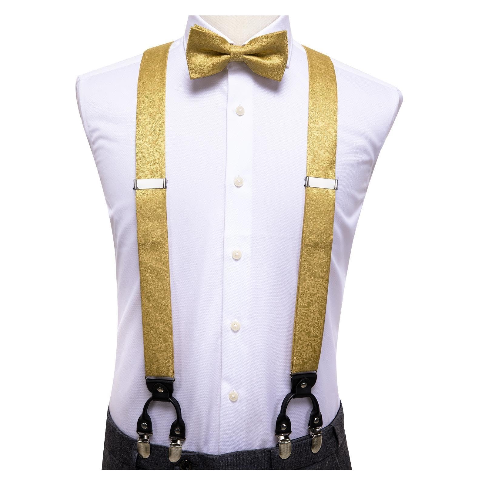Set papillon con bretelle da uomo
