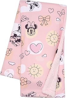 Lambs & Ivy Disney Baby Sweetheart Minnie Mouse Pink Soft Fleece Baby Blanket