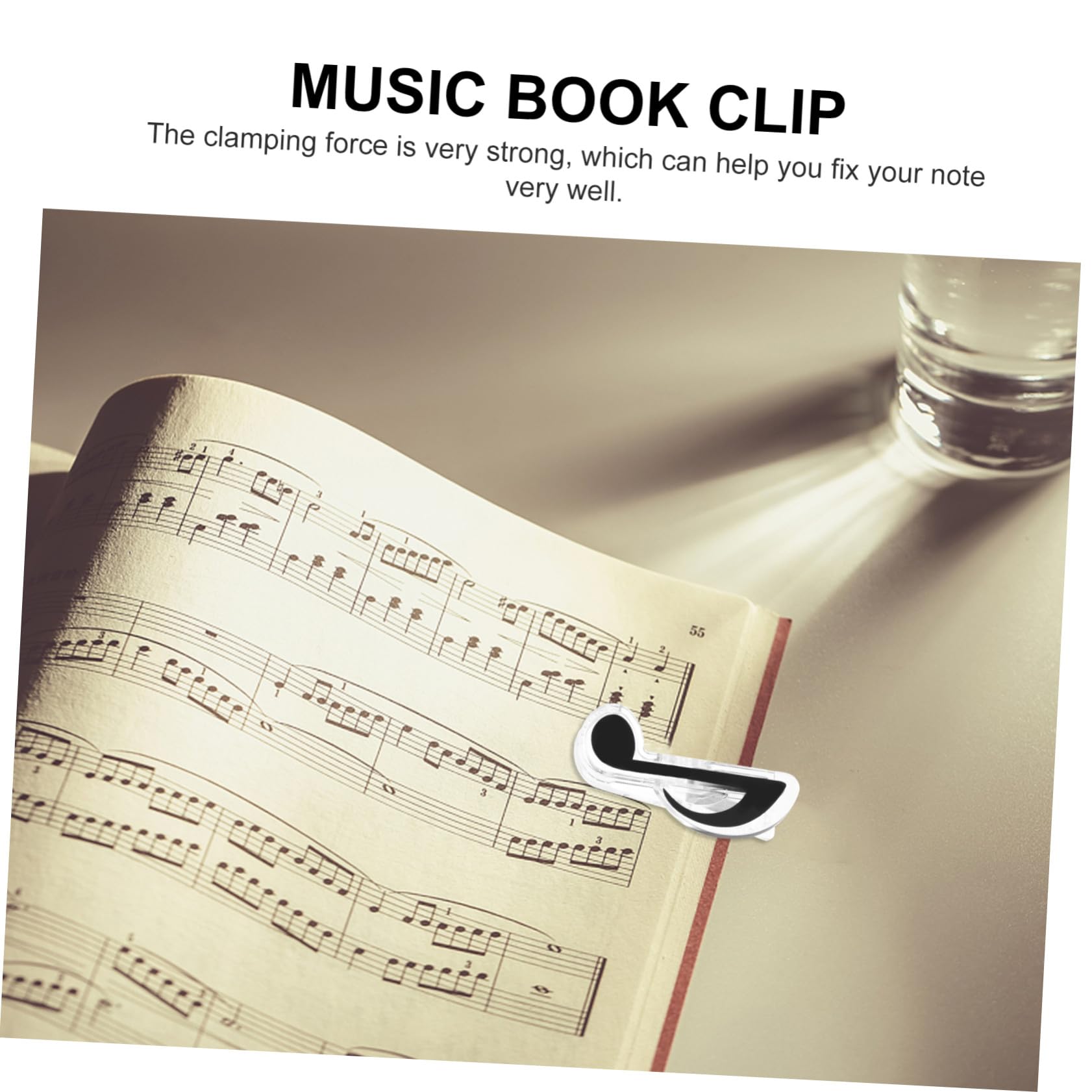 BESTonZON 20 Stück Notenklammern aus Abs Kleine Musik Seitenhalter Stabile Notenbuch Clips für Klaviernoten und Musikinstrumentenzubehör