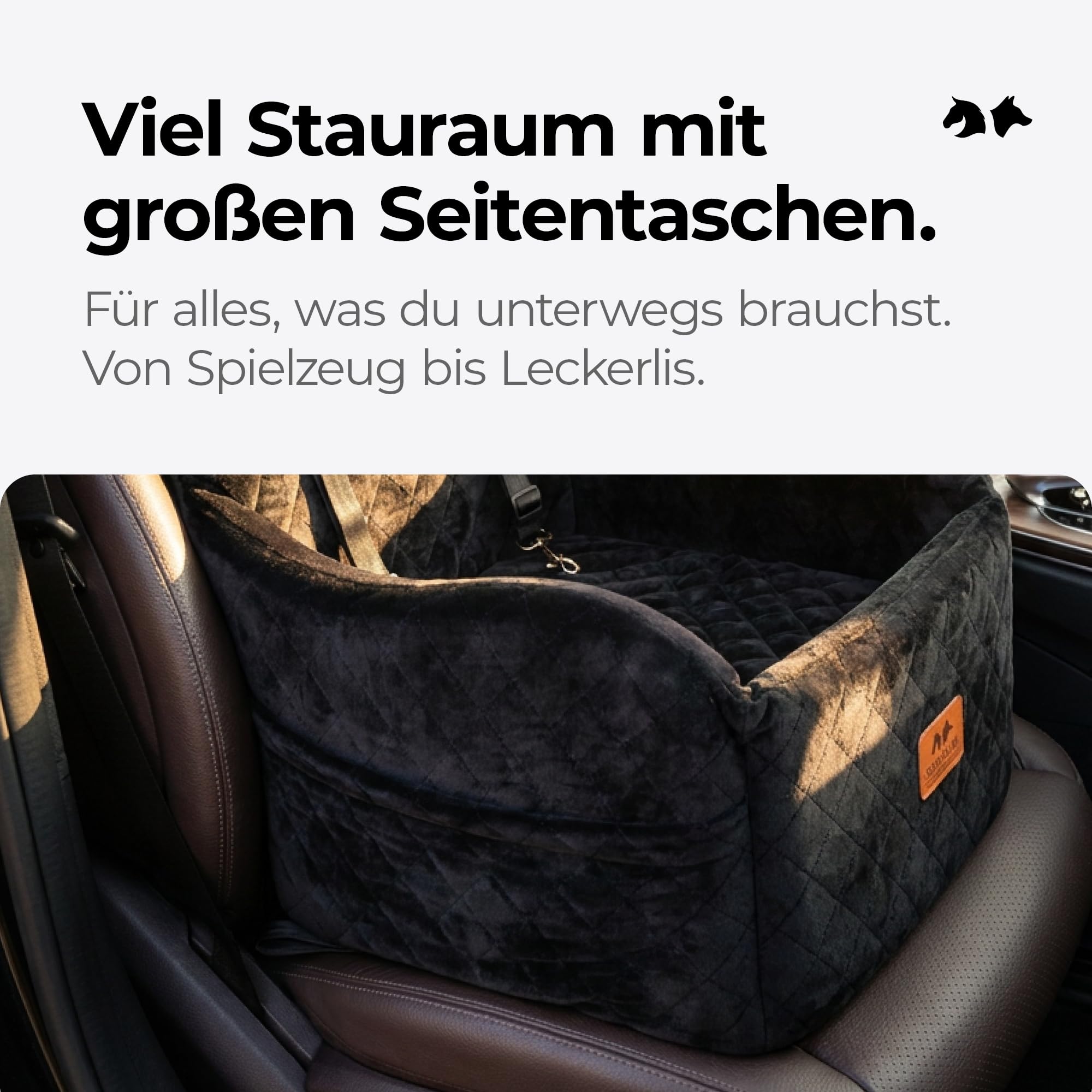 SAFERIDE Hundesitz mit Isofix für Auto und Reisen mit Haustier